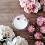 Bougie fleurie - parfum Rose Ancienne 🌹