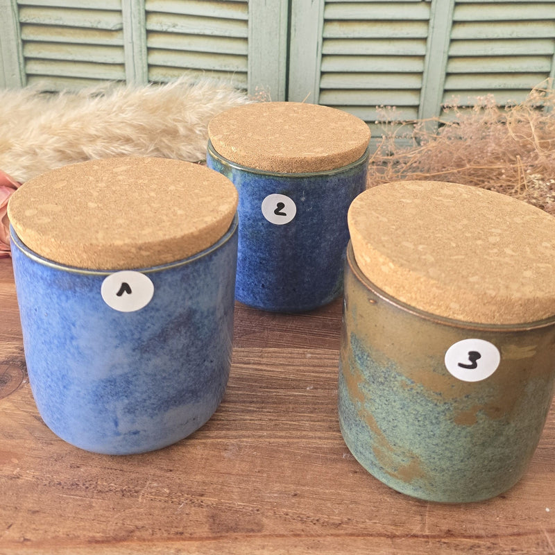 Pot avec couvercle liège