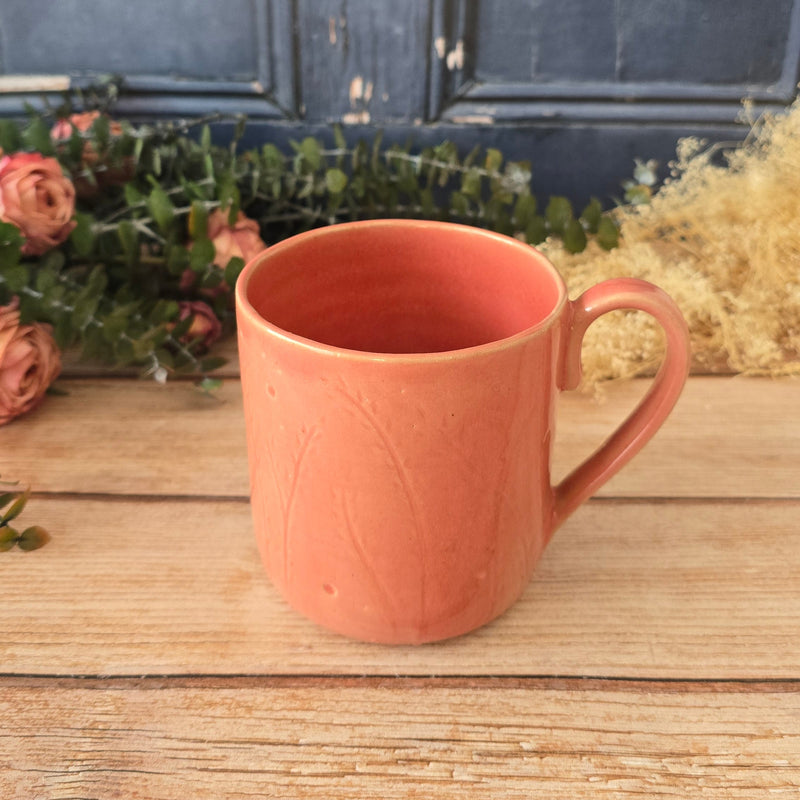 Tasse corail - collection Fleurs Sauvages