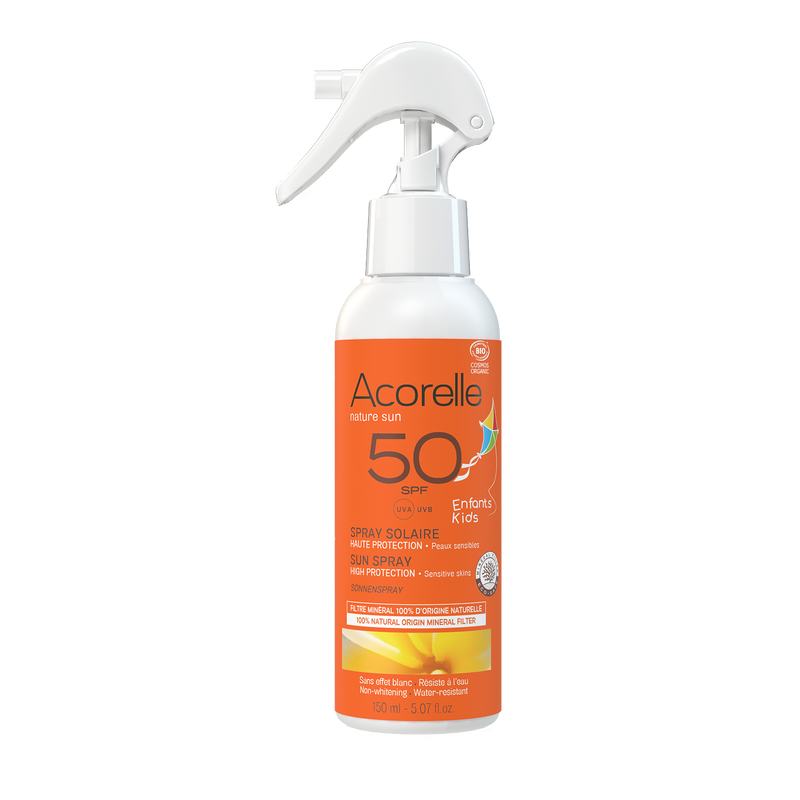 Spray Solaire Enfants SPF50 BIO Certifié - rechargeable